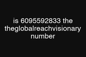 is 6095592833 the theglobalreachvisionary number